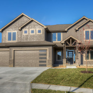 Wyndham Custom 2-story, stairs in back of home
