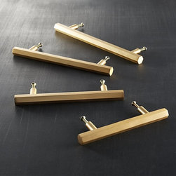 hex brass handles | CB2 - Kitchen Cabinetry