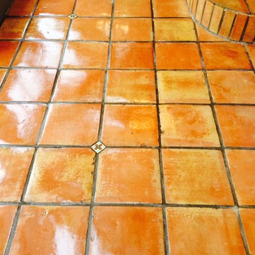 Heavily Worn Terracotta Tiled Conservatory Restored in Garstang