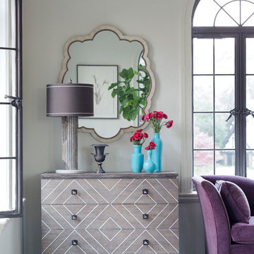 Gabby 8 Stylish: Eclectic Design with a faux horn Mirror and Chest of Drawers