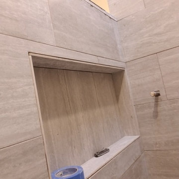 Bathroom Remodel additional alcove, in process