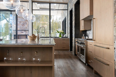Mountain style kitchen photo in Salt Lake City