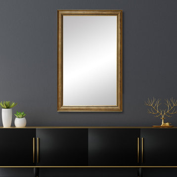 Oxfordshire Framed Wall Mirror, Gold, 36" X 60"