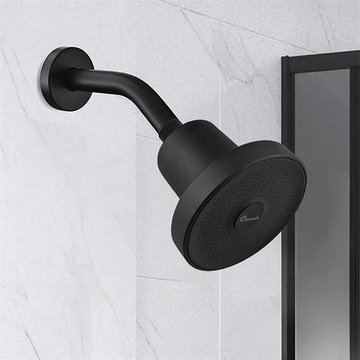 Cascada Matt Black Filtered Rainfall 5 1/2" Showerhead Includes Filter Cartridge