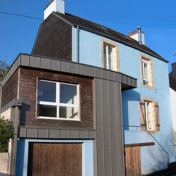 Architecte Rodolphe Bonnet Finistère Rénovation extension bois zinc