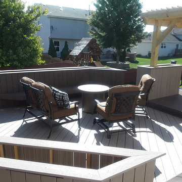 Spacious Timber Tech Deck with Pergola in Plainfield, IL