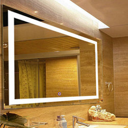 Fab Glass and Mirror Bathroom Wall Mounted High Quality LED Lighted Vanity Mirro - Products