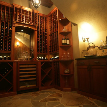 Kessick Wine Cabinetry in Sapele Mahogany