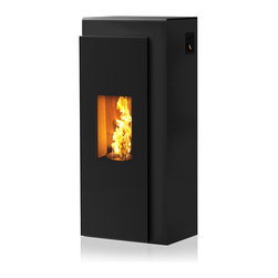 Po&ecirc;le &agrave; granul&eacute;s - Rika "KAPO" - Corps noir et vitre noire - Freestanding Stoves