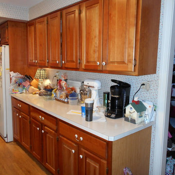 Clutter and scarce counter space ruled the roost.