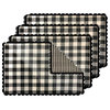 Buffalo Checkered Reversible Placemat, Set of 4, Black