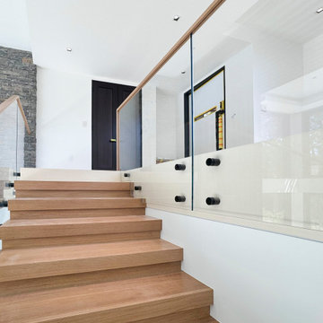 Project #126 | Contemporary Staircases with Integrated LEDs & Glass Railing