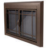 Pleasant Hearth Easton Collection Fireplace Glass Door, Burnished Bronze, Medium