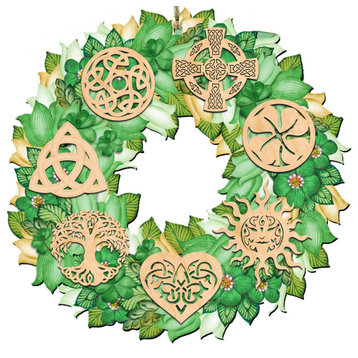 Celtic Wreath Wooden Ornament