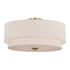 Burnaby 4-Light Semi-Flush Mount Matte Brass