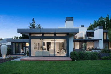 This is an example of an expansive contemporary home in Christchurch.