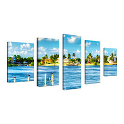 Ready2HangArt - Ready2HangArt Bruce Bain 'Key's Canal' 5-piece Set Canvas Wall Art - Prints And Posters