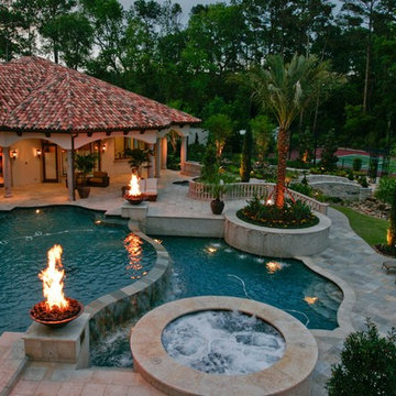 Luxurious Limestone Pool