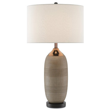 32" Alexander Table Lamp in Matte & Glossy Gold and Black