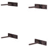 Clean Edge Floating Shelves, Set of 2, Espresso, 24"