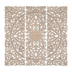 Jaxon 48 in. H x 16 in. W Wood Wall Plaque (Set of 3) - Wall Panels