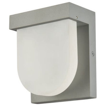 Elegant Lighting LDOD4009 Raine 6" Tall LED Outdoor Wall Sconce - Silver