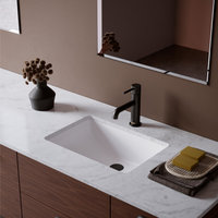 Karran 1-Handle 1-Hole Bathroom Faucet With Pop-up Drain, Matte Black