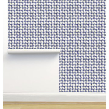 Houndstooth, Ultramarine Blue Wallpaper by Erin Kendal, Sample 12"x8"