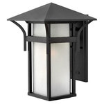 Hinkley - Hinkley Harbor 1-Light Satin Black Wall Lantern - This One Light Wall Lantern is part of the Harbor Collection and has a Satin Black Finish. It is Outdoor Capable.