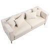 80.5" Upholstered Sofa with 4 Pillows Modern Sofa