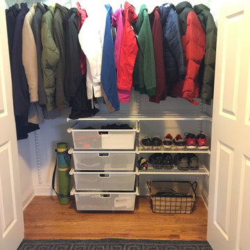 Entrance Coat Closet Organization | Helena A Personal Organizer