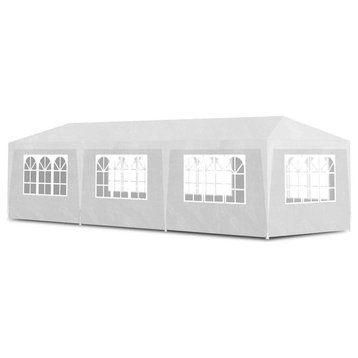 Outdoor Party Tent 10' x 30' with 8 Walls - White