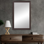 Frame My Mirror - LaRue Framed Wall Mirror, Espresso, 28" X 36" - The clean lines of the LaRue make this a great contemporary frame choice for your mirror. A gently sloping surface adds a touch of dimension to this beautiful espresso framed mirror.