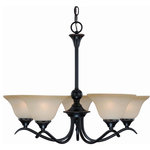 Dover Series Oil Rubbed Bronze 5 Light Chandelier - Finish: Oil Rubbed Bronze