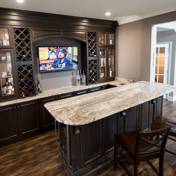 Entertainment Center with Bar in South Jersey Residence