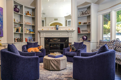 Transitional living room photo in Los Angeles
