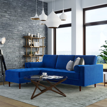 Matilde Reversible Velvet Sectional