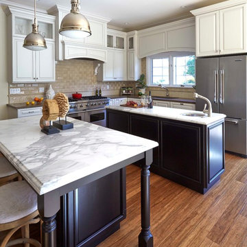Kitchen with Two Islands