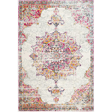 Nuloom Sunny Wildflower Medallion Area Rug, Pink 5'x7'5"