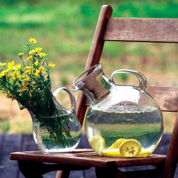 Small Mouthed Circular Tilted Pitcher