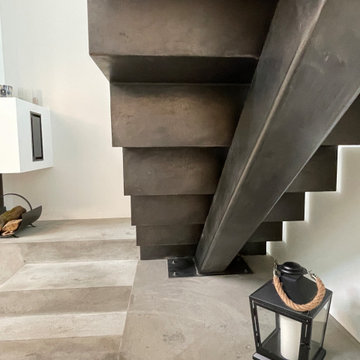 Second oeuvre et aménagement d'une maison bois contemporaine