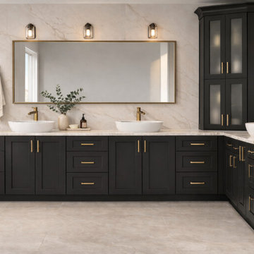 Sovereign Shaker Onyx Black Gallery| Bathroom Projects
