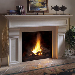 Fletcher Stone Fireplace Mantel - Indoor Fireplaces