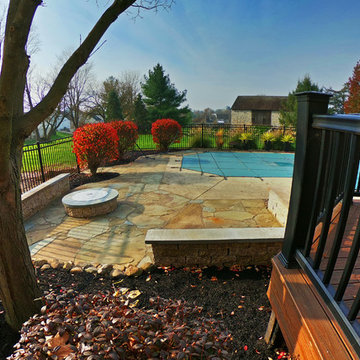 Poolside Flagstone Patio