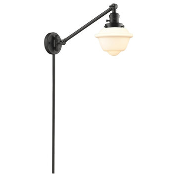 Innovations 1-LT Small Oxford 25" Swing Arm - Oil Rubbed Bronze