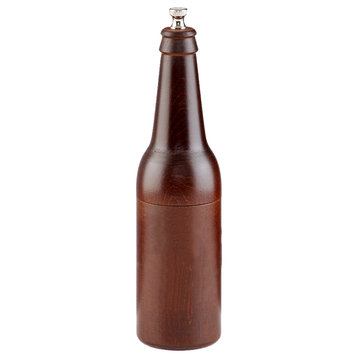 Chef Specialties Pro Series Beer Bottle Pepper Mill, Walnut