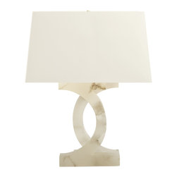 The Thomas Pheasant Collection - Alabaster Concentric Circles Lamp - Table Lamps
