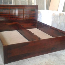 Solid wooden bed.. - Products