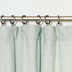 Washed Belgian Linen Drapes-Seafoam - Curtains
