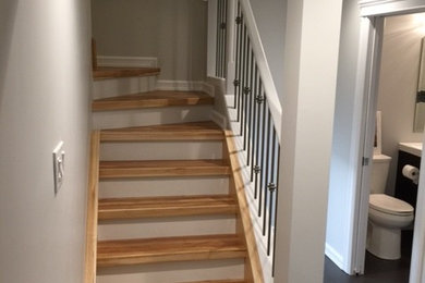 Staircase - contemporary staircase idea in Edmonton